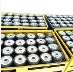 Rubber wheels are known for their high load-bearing capacity and are ideal for heavy-duty applications.