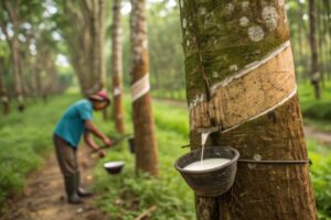 natural rubber primarily comes from rubber trees