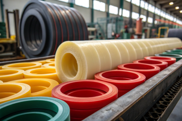 Custom silicone elastomer products manufactured for industrial applications with high precision.