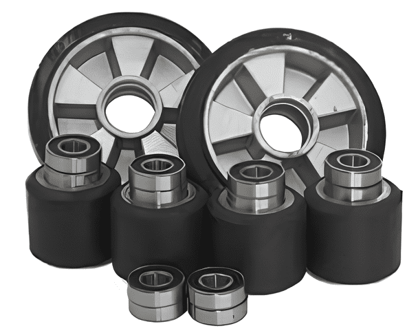 Rubber material wheels