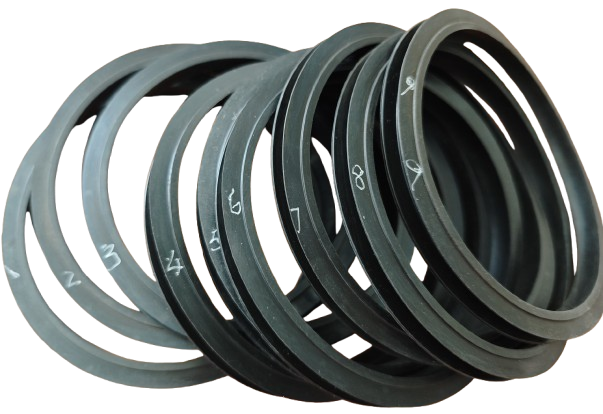 rubber gaskets samples out of 9 cavities