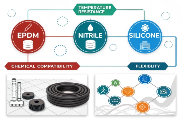 Rubber gaskets materials：EPDM,Nitrile，silicone