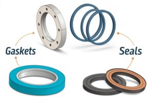 main difference between a rubber gasket and a rubber seal