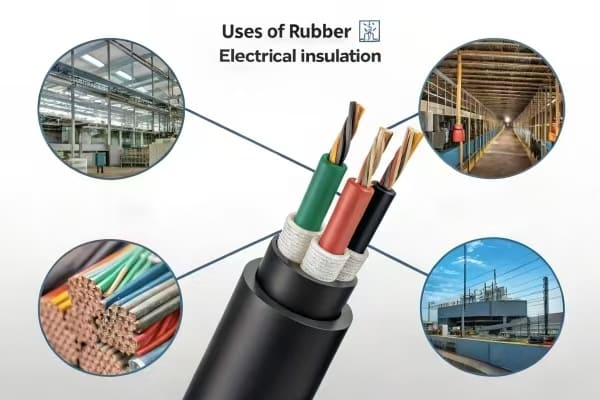 Rubber is widely used in electrical insulation