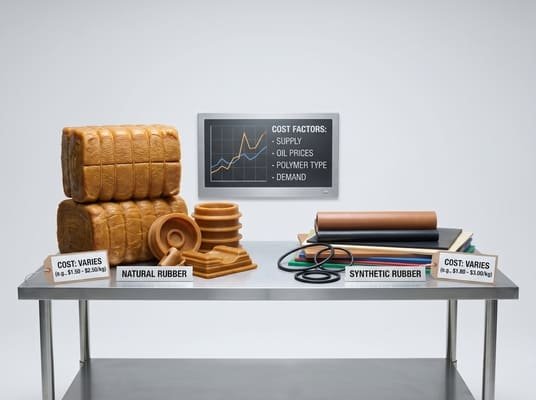 natural rubber vs synthetic rubber cost comparison for B2B buyers