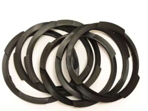 TPE black rings stacked together