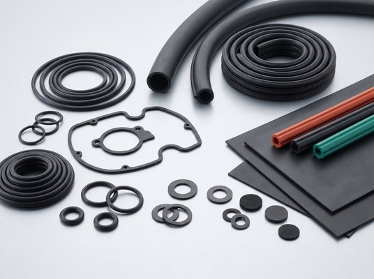 Rubber products covered by ISO 3302-1, including O-rings, gaskets, tubes, hoses, sheets, and extruded sealing profiles