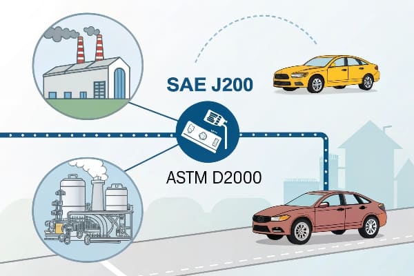 SAE J200 vs ASTM D2000