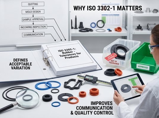 Why ISO 3302-1 matters for rubber products, improving tolerance control, quoting, mold design, inspection, and supplier communication