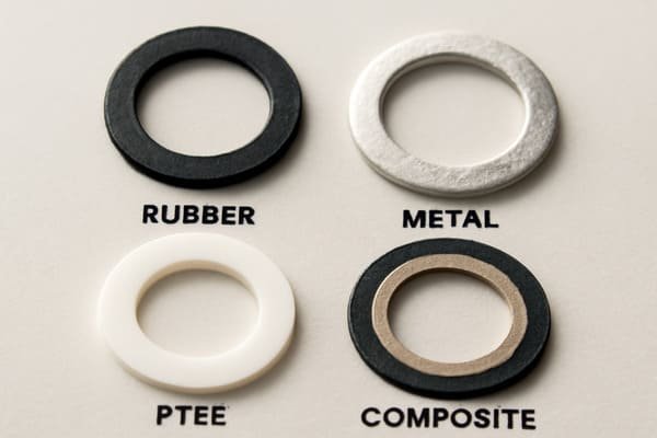 Choosing sealing washer：Rubber washer or PTFE