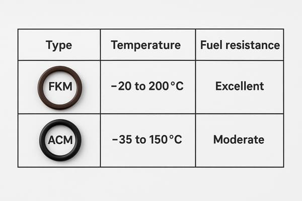FKM vs ACM automotive seal comparison