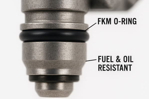 fluoroelastomer seal in fuel system