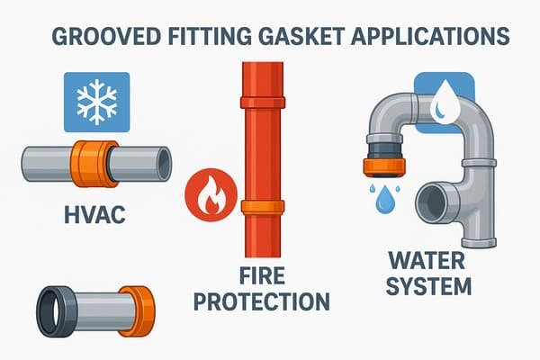 Grooved fitting gasket applications