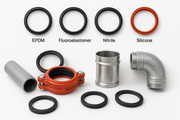 Grooved fitting gasket