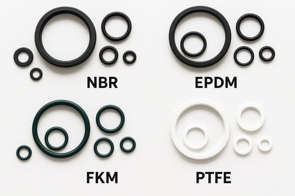 rubber molding materials:EPDM, NBR (nitrile), SBR, FKM (Viton®), silicone, neoprene, and natural rubber