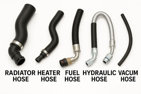 Different types of automotive hoses