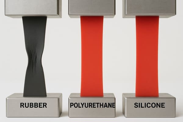 Durability comparison: rubber vs polyurethane
