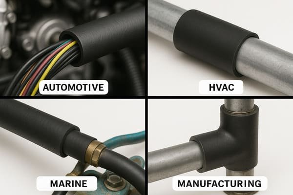 Applications of rubber sleeves:automotive, HVAC, marine, and manufacturing sectors