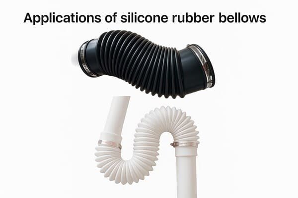 Silicone rubber bellows are widely used in industries like automotive, medical, aerospace, food processing, HVAC systems, and industrial machinery