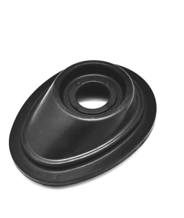 Rubber dust cover, black rubber components with circular holes